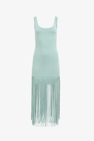 Toccin Roxanne Scoop Neck Mini Dress With Fringe In Multi