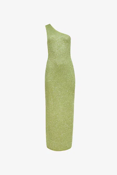 Toccin Roxbury One Shoulder Midi Dress In Brown