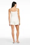 Toccin Roxy Square Neck Button-front Cutaway Vest-denim In White