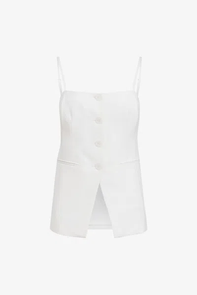 Toccin Roxy Square Neck Button-front Vest - Pos In Optic