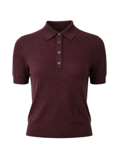 Toccin Rue Short-sleeve Polo Shirt In Burgundy
