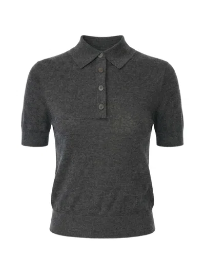 Toccin Rue Short-sleeve Sweater In Gray