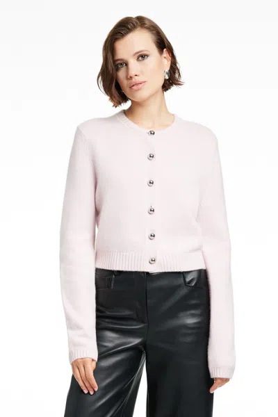 Toccin Ryleigh Crewneck Cardigan In White