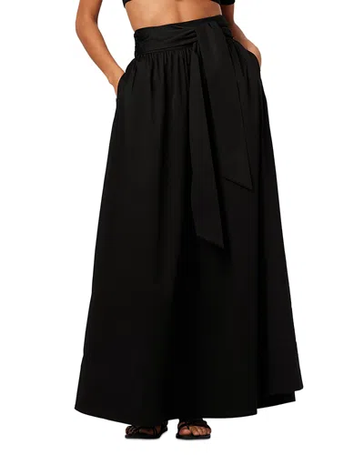 Toccin Sabine Tie Midi Skirt In Black