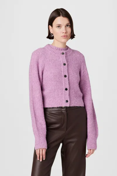 Toccin Samara Raglan Sleeve Cardigan In Purple