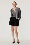 Toccin Savannah High-waist Shorts In Gray