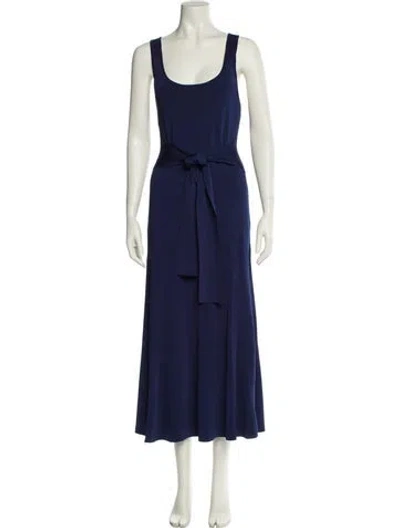 Pre-owned Toccin Scoop Neck Long Dress W/ Tags In Blue