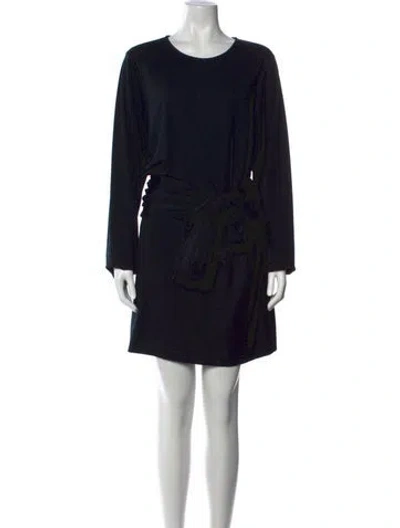 Pre-owned Toccin Scoop Neck Mini Dress In Black