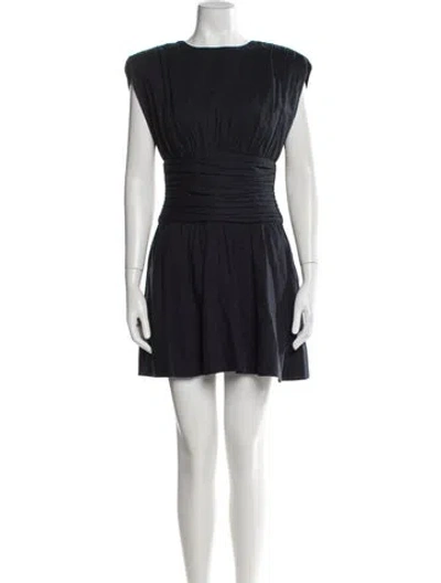 Pre-owned Toccin Scoop Neck Mini Dress In Multi