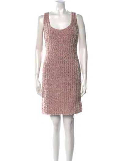 Pre-owned Toccin Scoop Neck Mini Dress In Pink