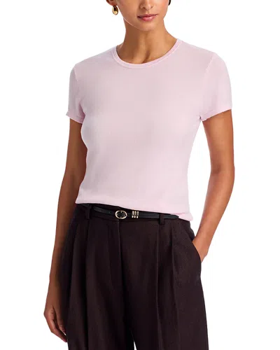 Toccin Scottie Merino Wool Blend Baby Tee In Pink