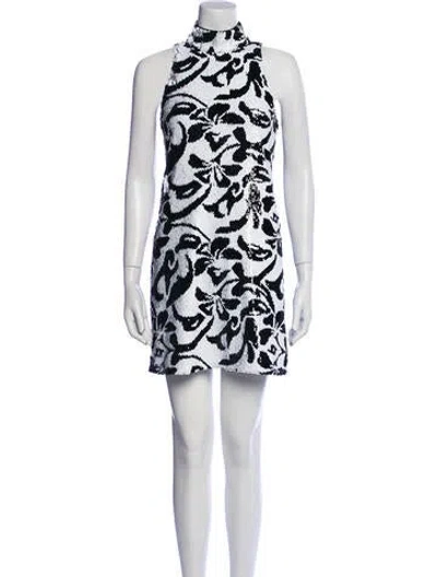 Pre-owned Toccin Sequin Mini Dress In White