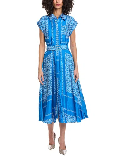 Toccin Serena Rolled Shirt Dress In Blue