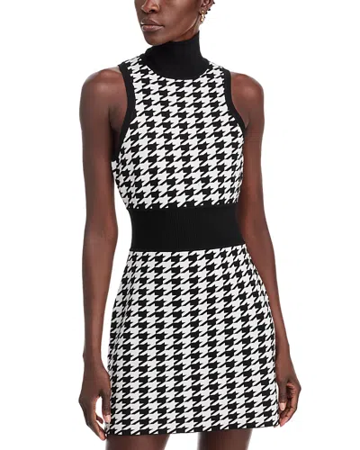 Toccin Shelby Herringbone Dress In Jet/optic Houndstooth