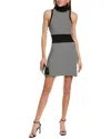 Toccin Shelby Mock Neck Mini Dress In Black
