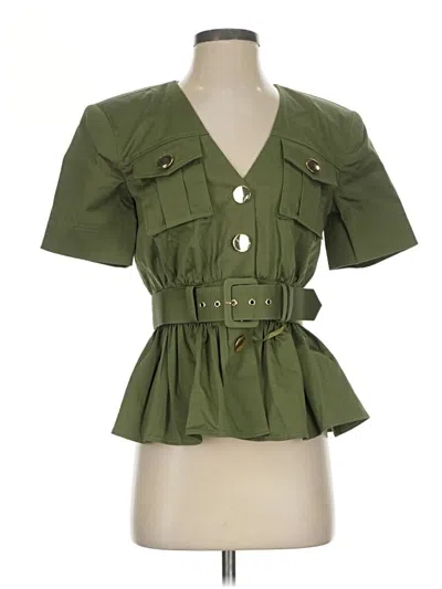 Toccin Short Sleeve Blouse In Gray