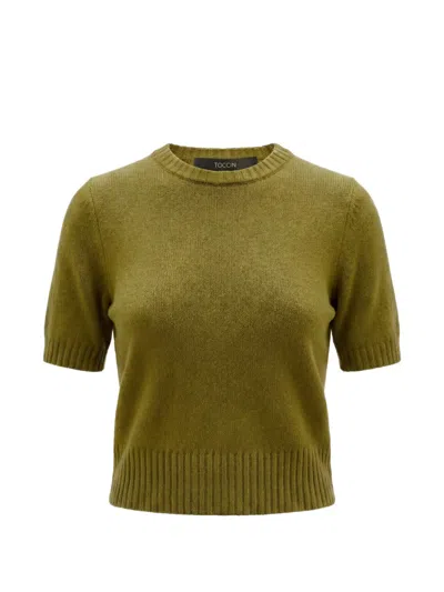 Toccin Short Sleeve Round-neck Knitwear In Green