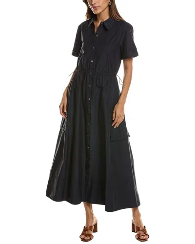 Toccin Short Sleeve Shirtdress In Black