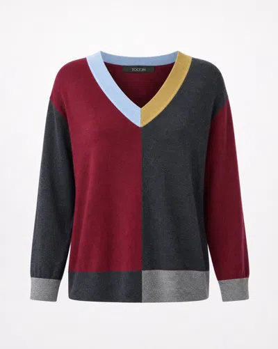 Toccin Sia V-neck Sweater In Multi