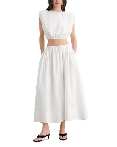 Toccin Sirelle Strong Shoulder Top In White