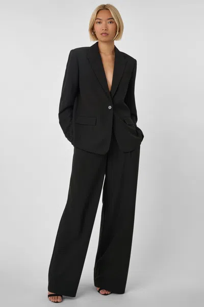 Toccin Solara Pleated Wide Leg Trouser In Black
