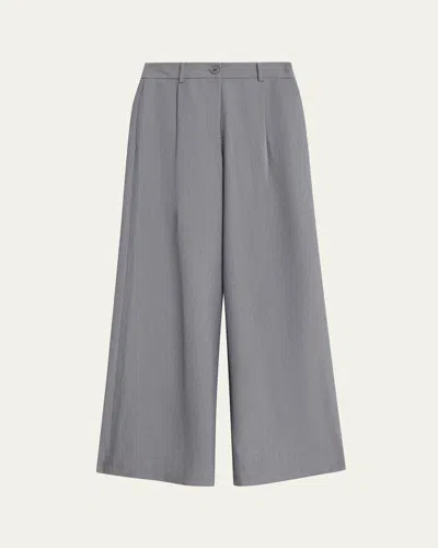 Toccin Solara Pleated Wide-leg Pants In Gray
