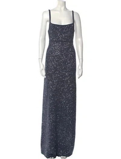 Pre-owned Toccin Square Neckline Long Dress In Blue