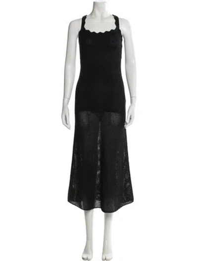 Pre-owned Toccin Square Neckline Long Dress In Multi