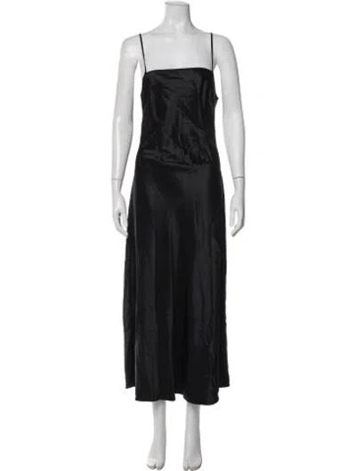 Pre-owned Toccin Square Neckline Long Dress W/ Tags In Black