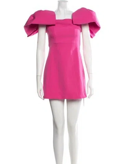 Pre-owned Toccin Square Neckline Mini Dress In Pink