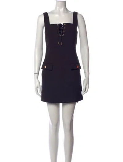Pre-owned Toccin Square Neckline Mini Dress W/ Tags In Blue