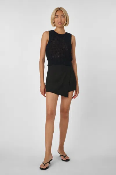 Toccin Stella Button Wrap Skort - Pos In Black