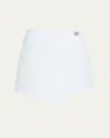 Toccin Stella Button Wrap Skort In Ice Blue