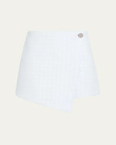 Toccin Stella Button Wrap Skort In Ice Blue
