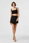 Toccin Stella Wrap Skort In Black