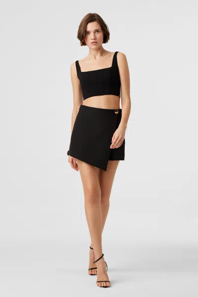 Toccin Stella Wrap Skort In Black