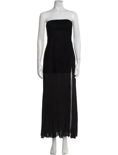 Pre-owned Toccin Strapless Long Dress In Black