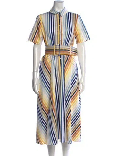 Pre-owned Toccin Striped Long Dress In Multicolor