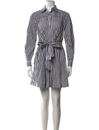 Pre-owned Toccin Striped Mini Dress W/ Tags In Black