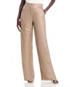 Toccin Suri Sequin Wide Leg Pants In Neutral