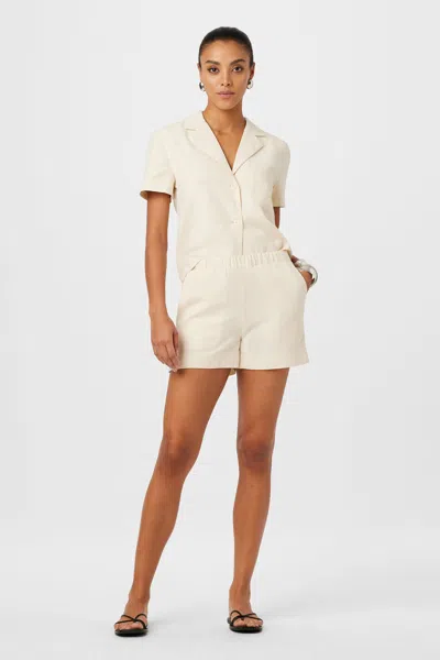 Toccin Sutton Linen Pull On Shorts In Multi