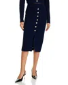 Toccin Tani Button Front Midi Skirt In Navy