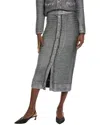 Toccin Tani Button Front Midi Skirt In Black