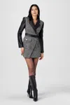 Toccin Tara Safari Wrap Mini Dress In Gray