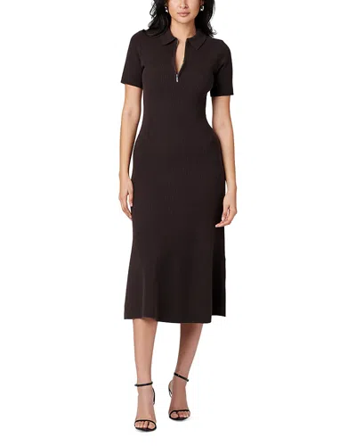 Toccin Taylor Short Sleeve Polo Dress In Brown