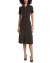Toccin Taylor Wool & Cashmere-blend Polo Dress In Brown