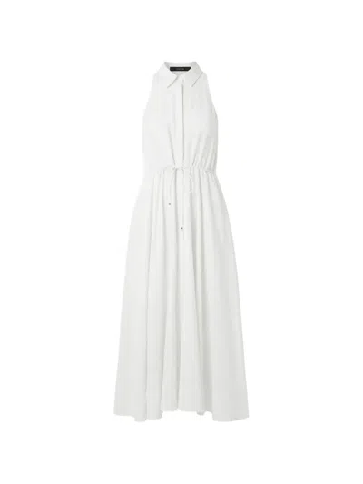 Toccin Tiana Sleeveless Shirt Midi Dress In White
