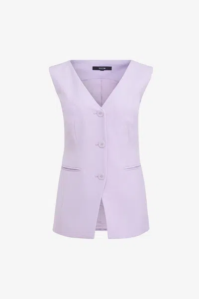 Toccin Tibbie Three-button Vest In Purple