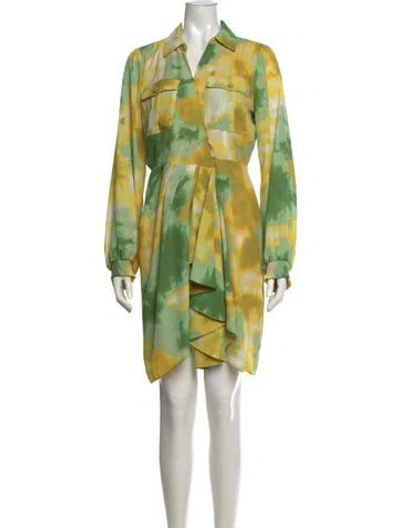 Pre-owned Toccin Tie-dye Print Mini Dress W/ Tags In Green