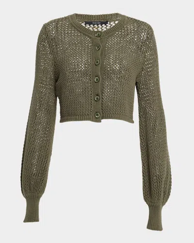 Toccin Tori Blouson-sleeve Crochet Cardigan